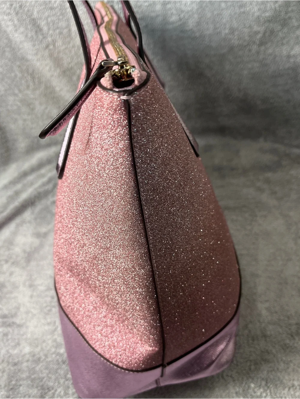 Kate Spade Pink Lola Glitter Tote Bag bling Barbie pink